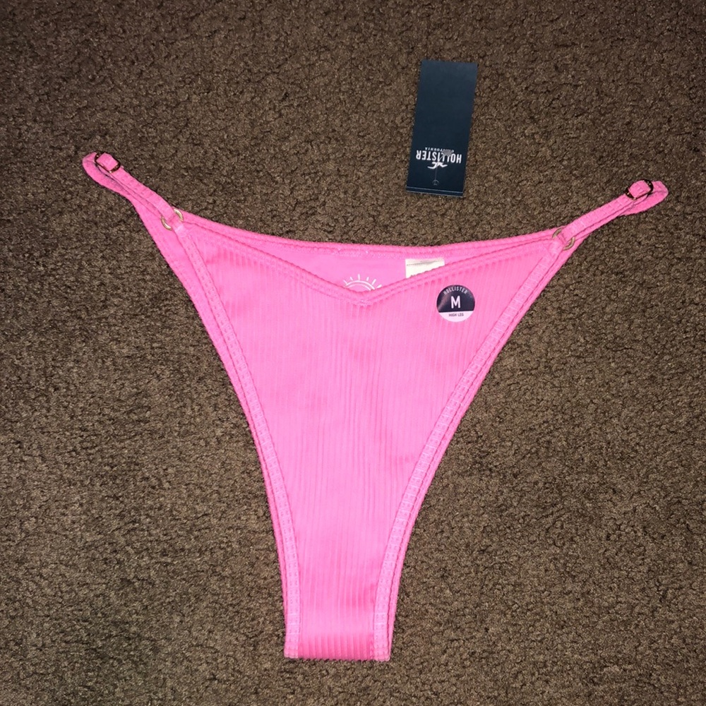 Pink high leg bikini